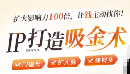 IP打造吸金术：0基础0资源，也能扩大影响力100倍，让钱主动找你！-阿信资源库