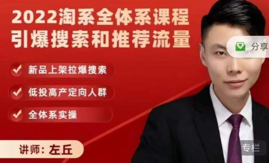 2022淘系全体系课程引爆搜索和推荐流量，新品上架拉爆搜索-阿信资源库
