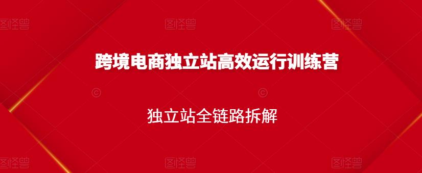 跨境电商独立站高效运行训练营，独立站全链路拆解-阿信资源库