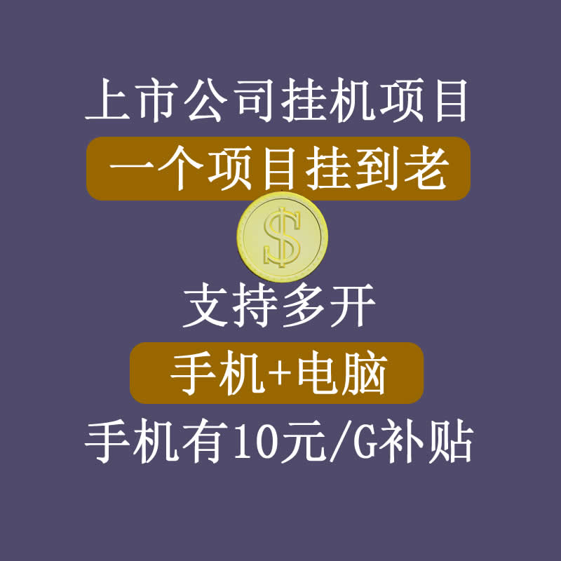 正规挂机项目，支持手机电脑一起挂，支持虚拟机多开，可以挂到老-阿信资源库