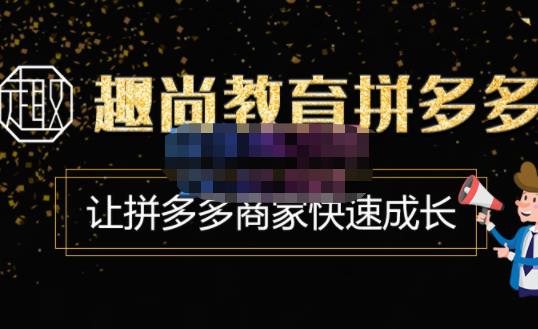 趣尚教育·拼多多运营实操VIP特训营，让拼多多商家快速成长-价值3180元-阿信资源库