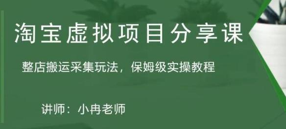 淘宝虚拟整店搬运采集玩法分享课：整店搬运采集玩法，保姆级实操教程-阿信资源库