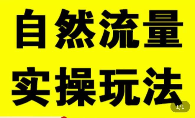 拼多多自然流量天花板，拼多多自然流的实操玩法，自然流量是怎么来的，如何开车带来自然流等知识-阿信资源库