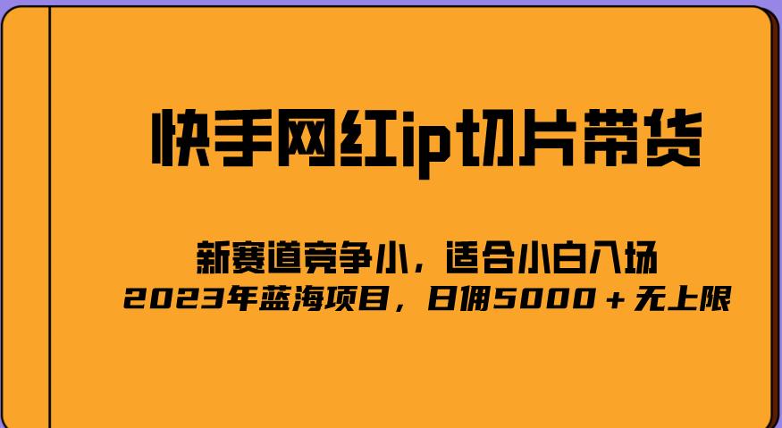2023爆火的快手网红IP切片，号称日佣5000＋的蓝海项目，二驴的独家授权-阿信资源库