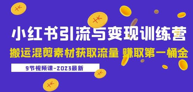 2023小红书引流与变现训练营：搬运混剪素材获取流量赚取第一桶金（9节课）-阿信资源库